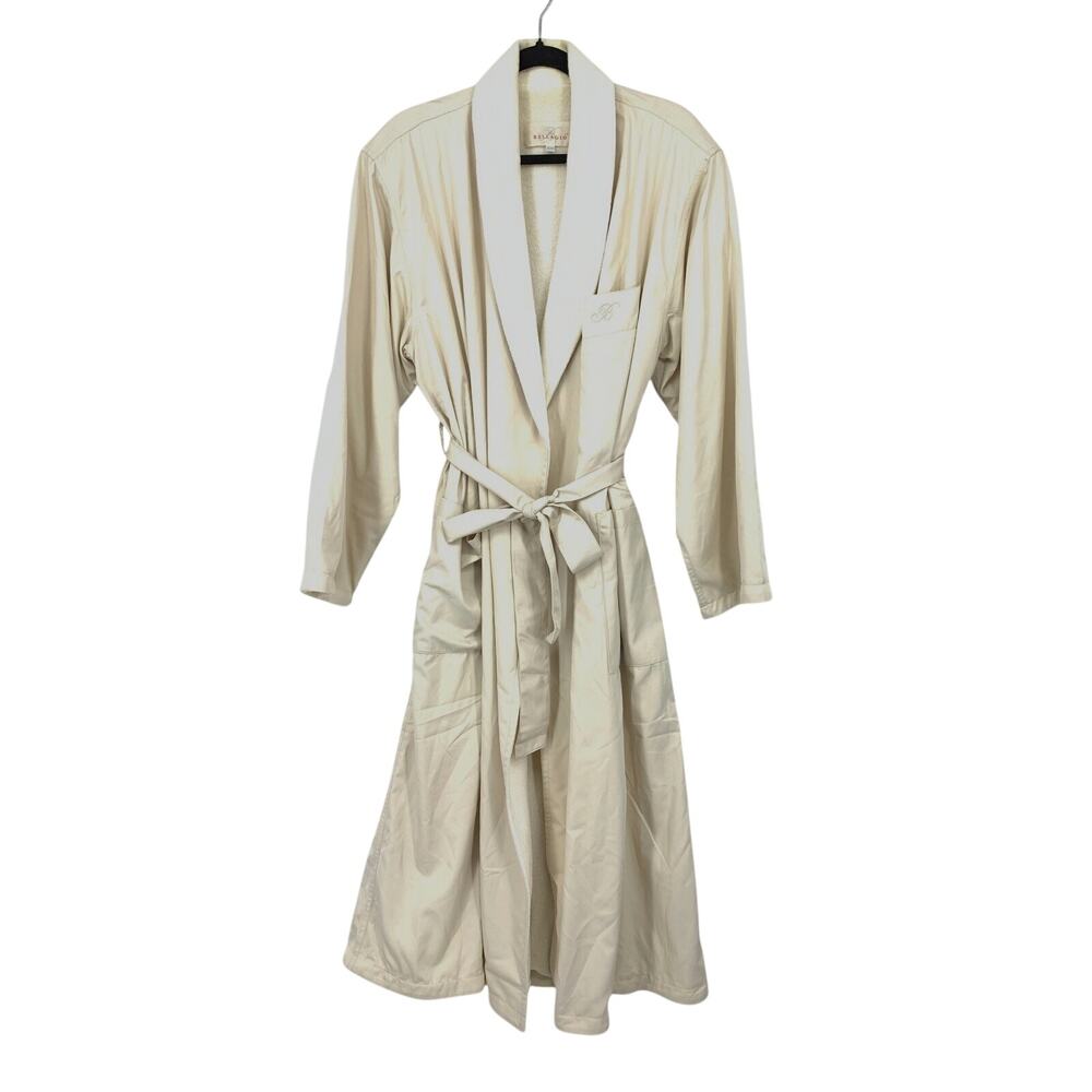 VTG Las Vegas Bellagio Hotel Microfiber Bath Robe OSFM Cream Terry Cloth Lining